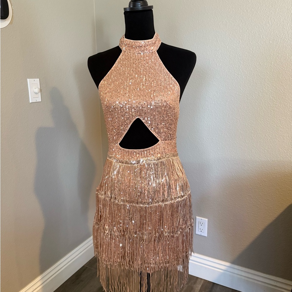 Rouge Pink Cut Out Bodycon Dress for Cocktail